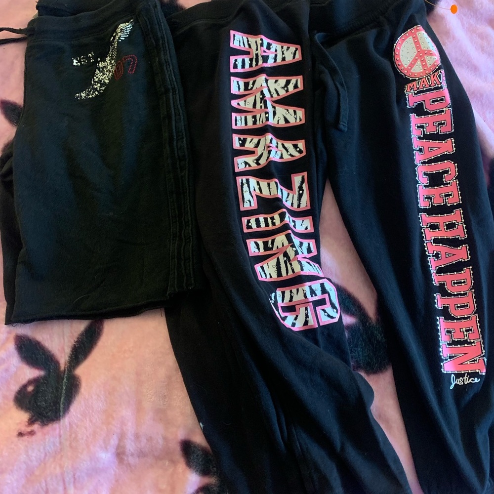 Mossimo Supply Co. Black Kids Joggers with Graphic Design